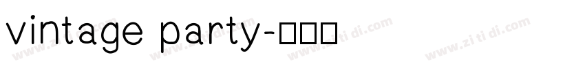 vintage party字体转换